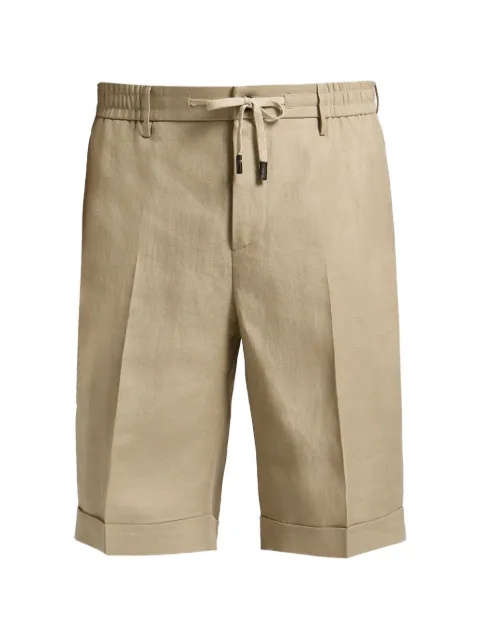 Peserico drawstring-waist turned-up shorts Neutrals R54170N02606