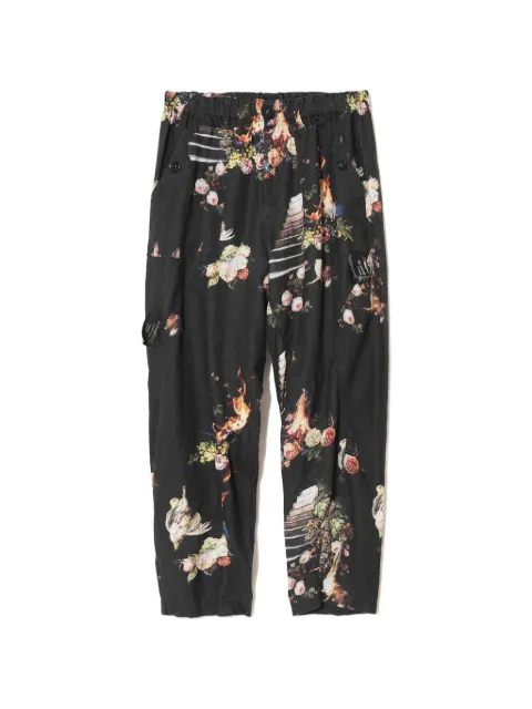Undercover graphic-print trousers Black UC1F45113