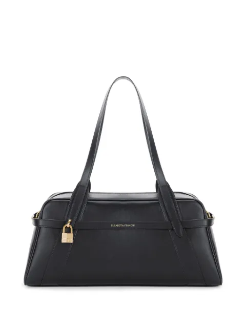 Elisabetta Franchi large over-the-shoulder bag made of leather Black BS31N62E2