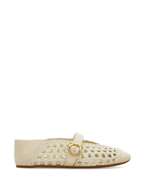 Ferragamo Gancini-buckle ballet flats Neutrals 790672