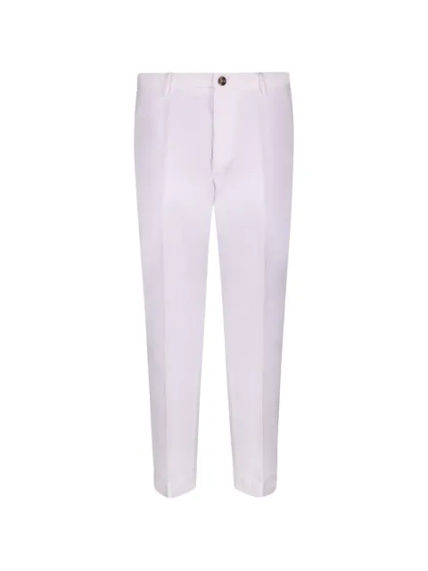 Dell'oglio Louis button-flap pocket trousers White 3517BIANCO