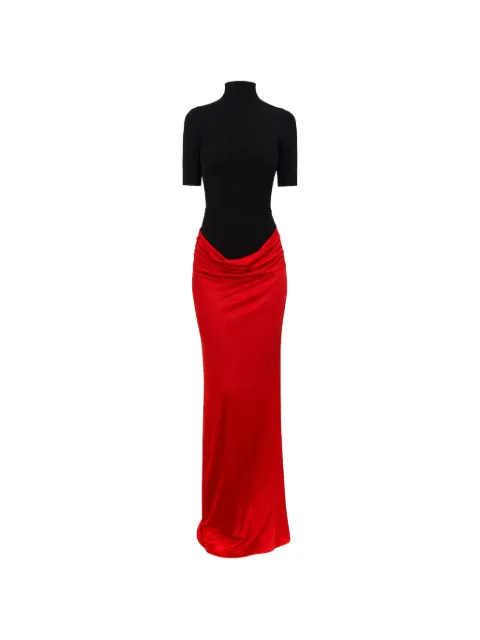 Burc Akyol Caryatid draped dress Red BA5ED12