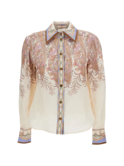 ZIMMERMANN Alchemy paisley-print ramie shirt Neutrals 4501TS262