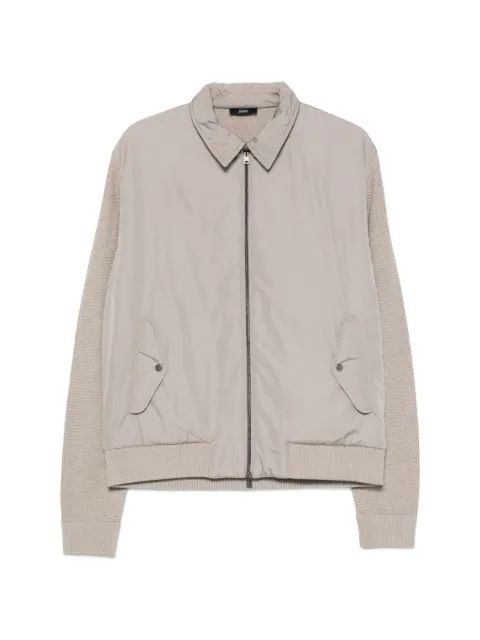 Herno panelled waffle-knit lightweight jacket Neutrals MC000208U72125