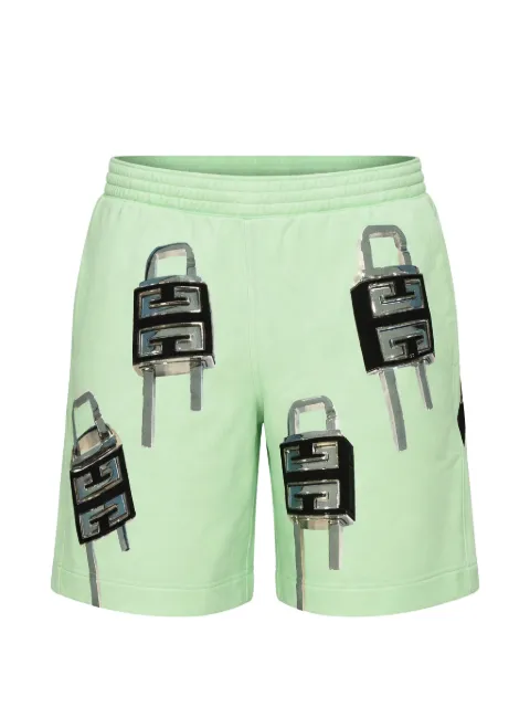 Givenchy lock-print shorts Green BM51883YBC322