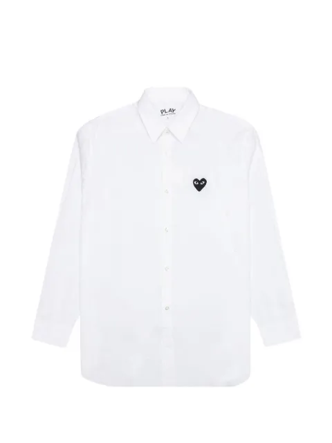 Comme Des Garçons heart patch shirt White GQB004