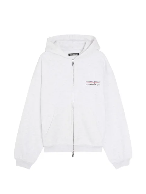 COLE BUXTON logo-print zip-up hoodie Grey SS26SPZH290