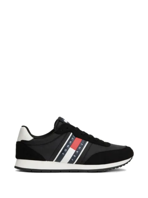 Tommy Hilfiger panelled logo-patch sneakers Black EM0EM01709