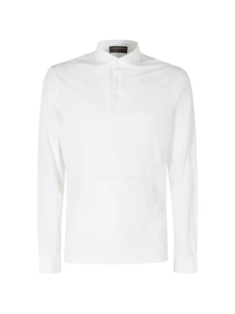 Filippo De Laurentiis long-sleeve polo shirt White PLMLBASJCREPE