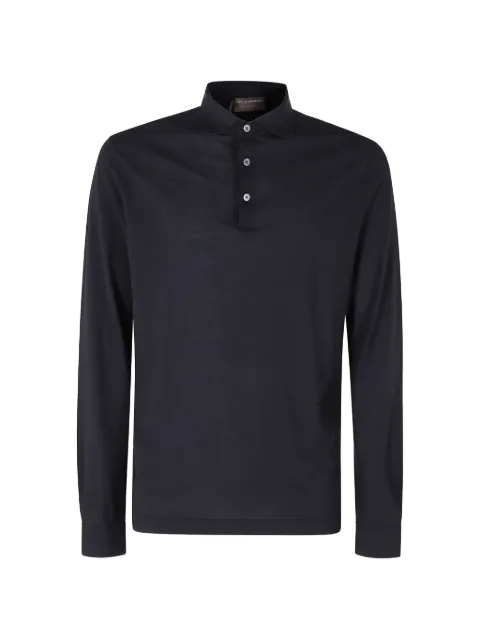 Filippo De Laurentiis long-sleeve polo shirt Blue PLMLBASJCREPE