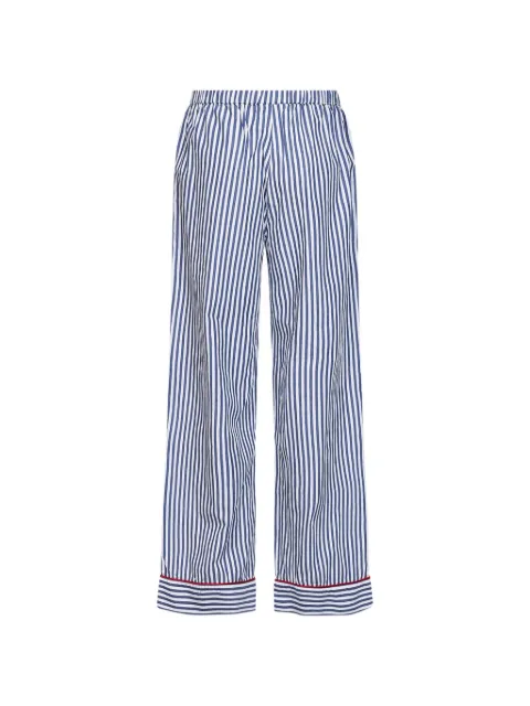 MC2 Saint Barth striped cotton straight trousers Blue GAA0001