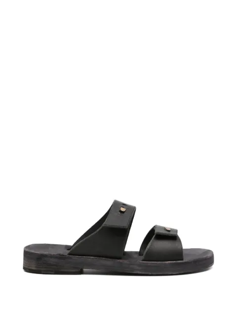 Ma+ double-strap leather sandals Black S4S31