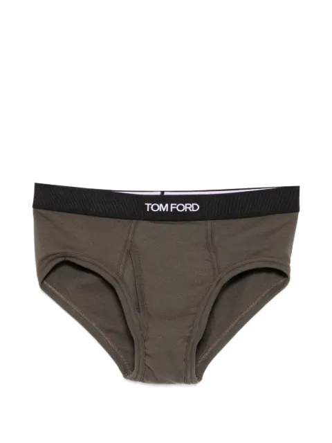 TOM FORD logo-waistband briefs Green T4LCTBF10040