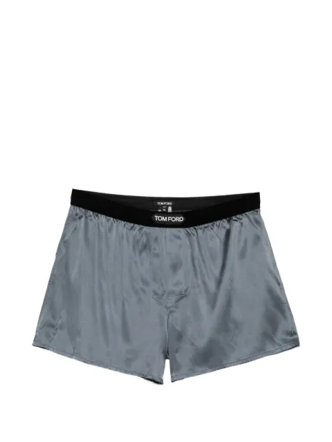 TOM FORD logo-patched boxer Grey T4LETBF40010