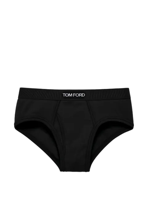 TOM FORD logo-patch briefs Black 002BLACK