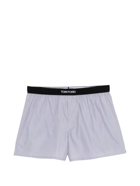 TOM FORD logo-waistband boxer shorts Blue T4LETBF50100