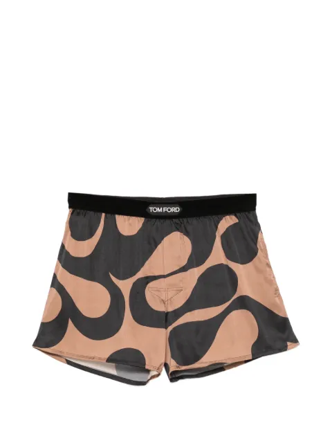 TOM FORD abstract-print boxer Black T4LETBF40180