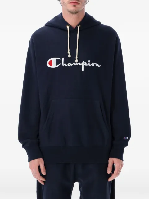 Champion logo-embroidered hoodie Blue 221168