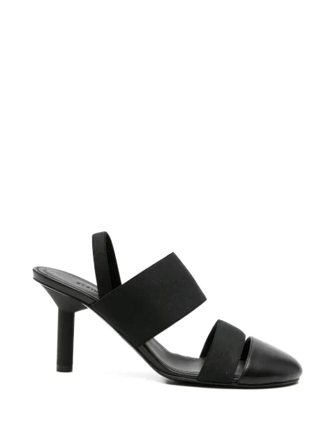 ALAINPAUL slingback elasticated-strap heeled pumps Black S5WSHOE03