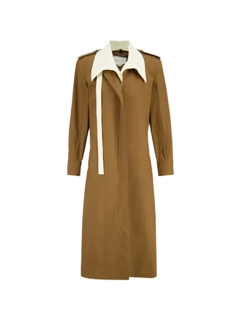 Stella McCartney double-layer washed-cotton trench coat Brown 6700623HU175