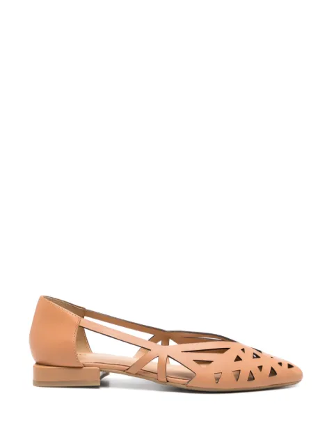gioseppo Bumala cut-out leather ballet flats Brown 78218