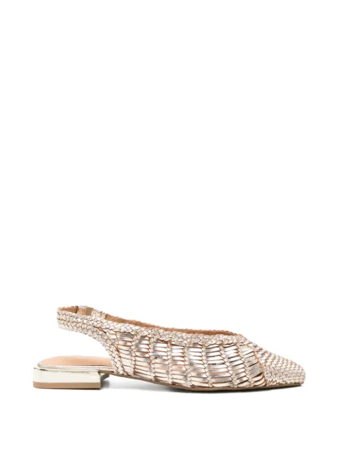 gioseppo Maipo woven slingback flat pumps Gold 79220