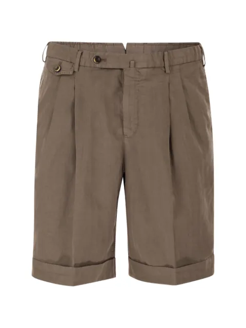 PT Torino pleated-front turn-up shorts Brown CBBT2PZP0CL1SD61Y121