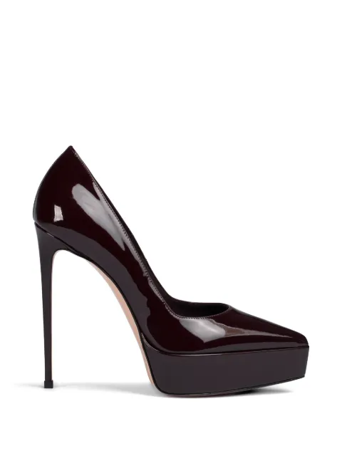 Le Silla 140mm Uma leather heeled pumps Red 2868V090R1PPGSM