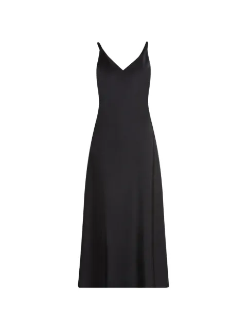 VERA MONT V-neck satin midi dress Black 040642629045