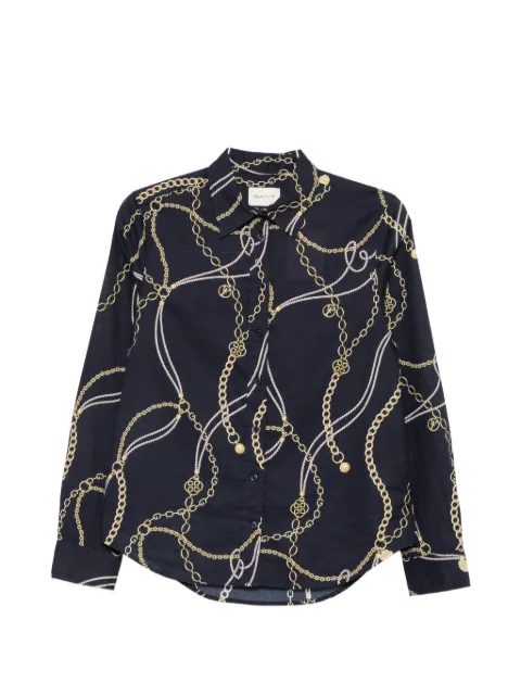 Gant chain-print long-sleeved shirt Blue 4300625