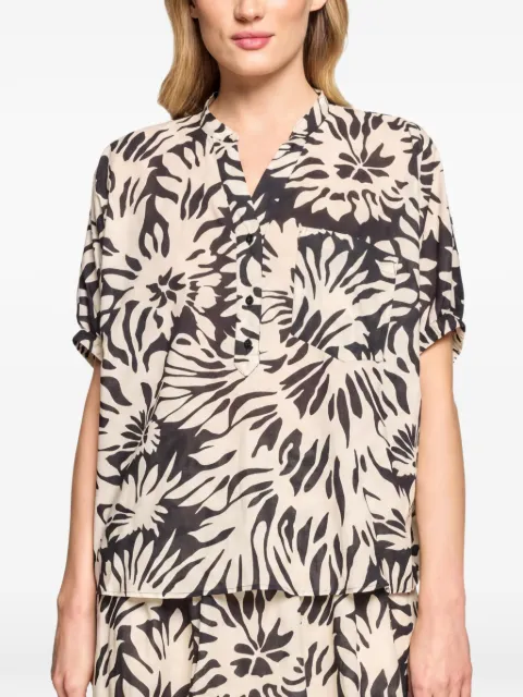 VERA MONT floral-print puff-sleeve blouse Neutrals 676740229812
