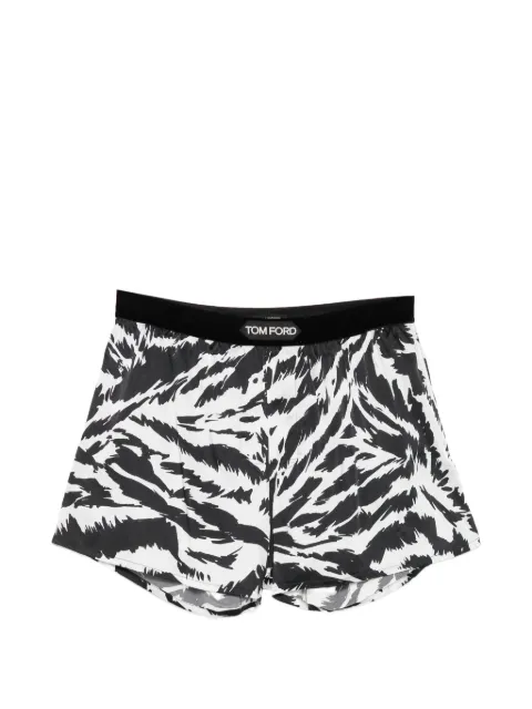 TOM FORD zebra-print boxer White T4LETBF40030