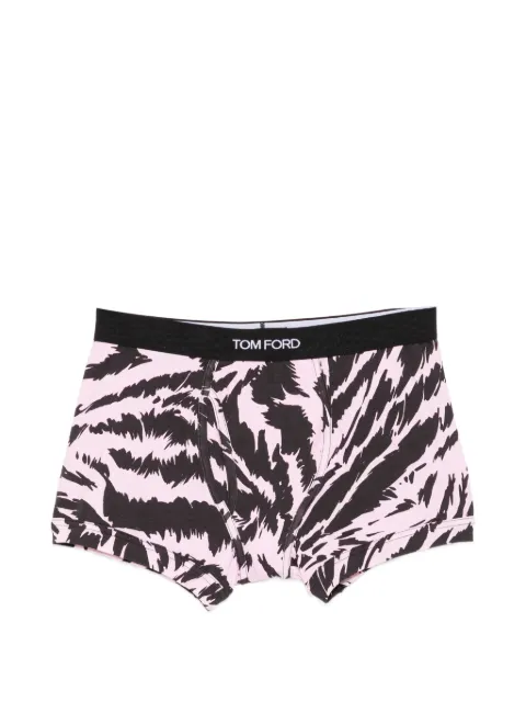 TOM FORD tiger-print boxer briefs Pink T4LCTBF30060