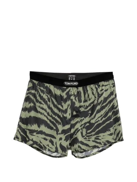TOM FORD tiger-print boxer Green T4LETBF40030