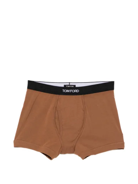 TOM FORD logo-patched boxer briefs Brown T4LCTBF30040