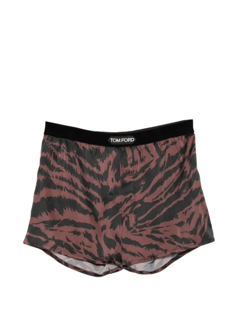 TOM FORD tiger-print boxer Brown T4LETBF40030