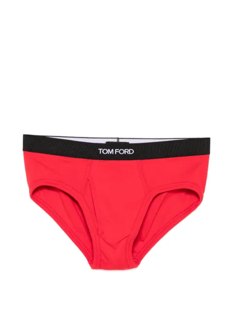TOM FORD logo-waistband briefs Red T4LCTBF10040