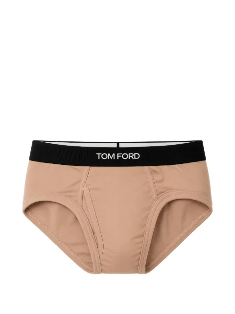 TOM FORD logo-waistband briefs Neutrals T4LC1