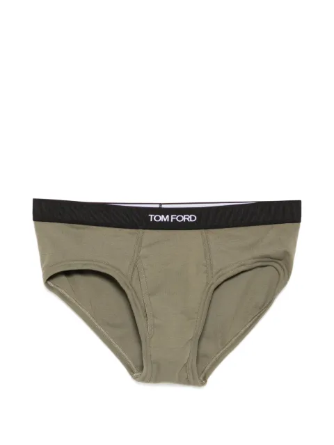 TOM FORD logo-waistband briefs Green T4LCTBF10040