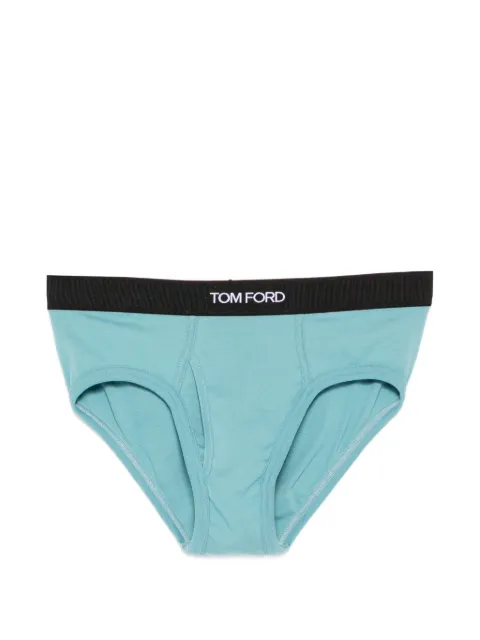 TOM FORD logo-waistband briefs Blue T4LCTBF10040