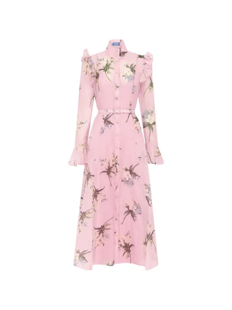 Leo Lin Katrina floral-print ruffled midi dress Pink LLPF260591