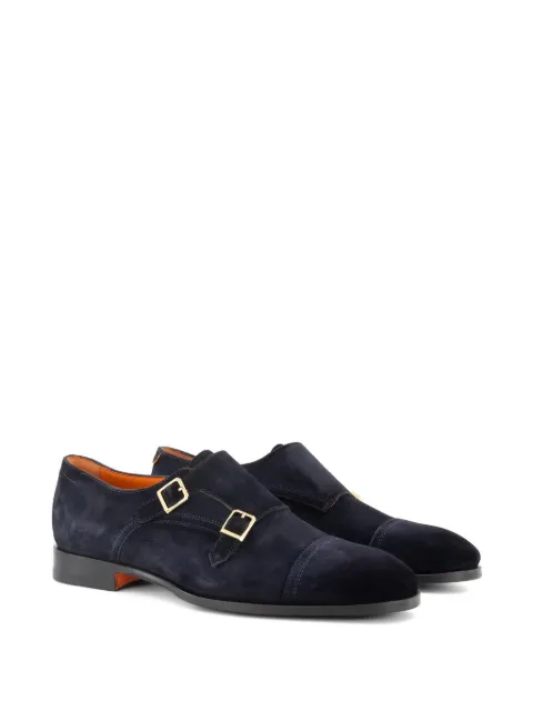Santoni double-strap monk shoes Blue MCAD19027JJ6BGEX