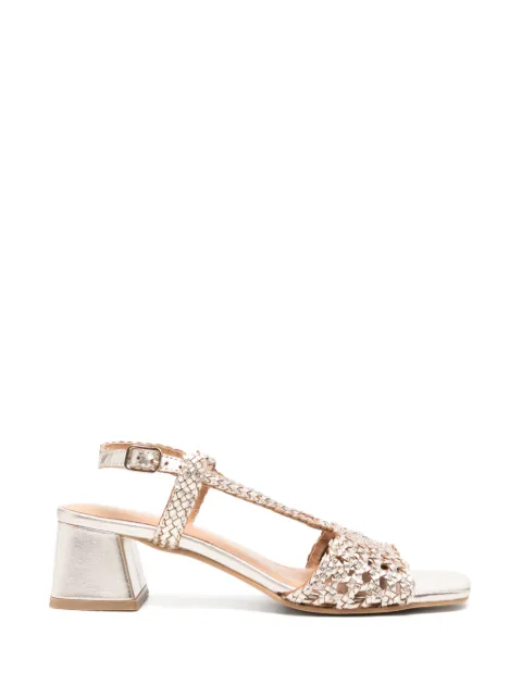 gioseppo Blissfield woven leather sandals Gold 79234