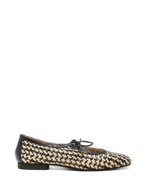 gioseppo Worden woven-design bow-detail ballet flats Black 79106