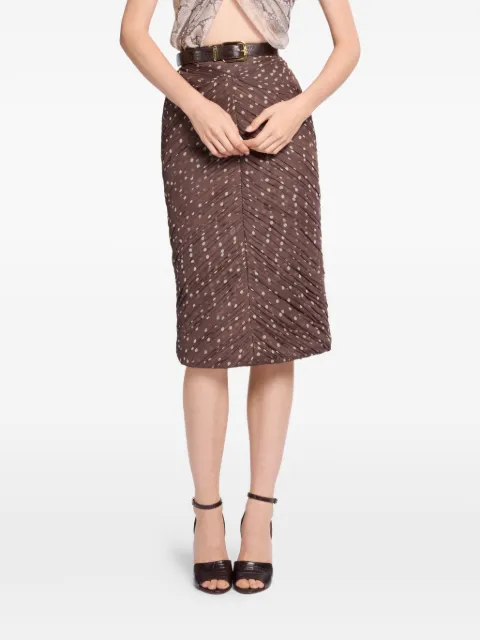Elie Saab polka-dot midi skirt Brown SK295PS26CH010