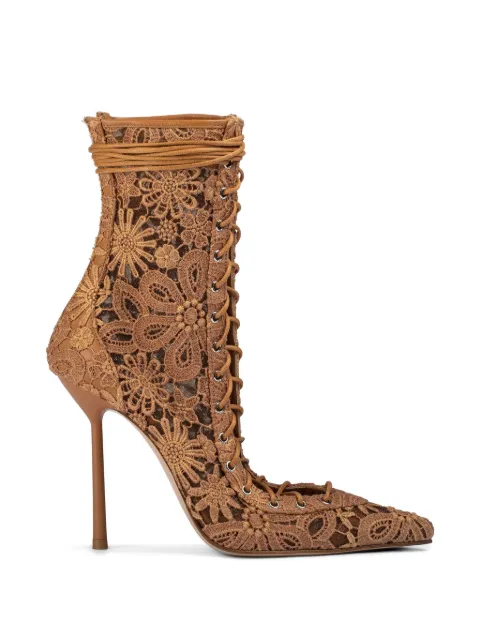 Le Silla Colette lace-up ankle boots Brown 4180F100BXPPNEM