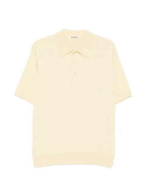 Auralee short-sleeve polo shirt Yellow A26SP03KA
