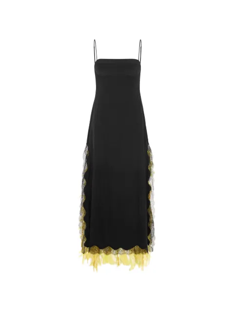 16Arlington lace-trim midi dress Black DMD721SS2601SATINBLACK