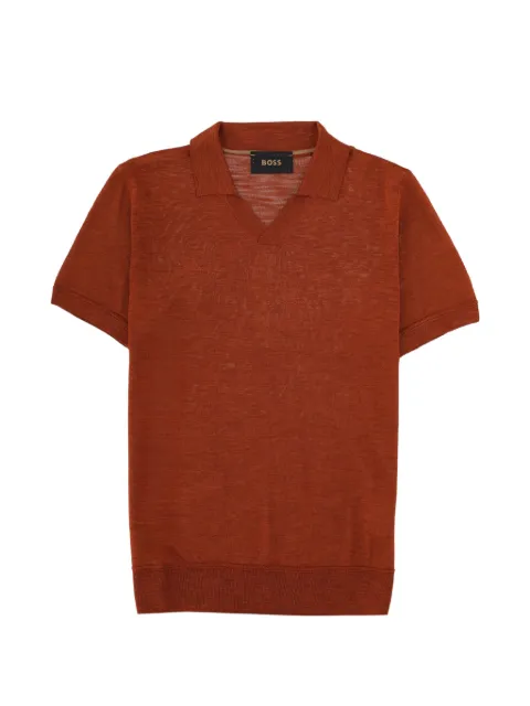 BOSS polo-collar T-shirt Brown 50560504
