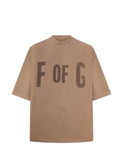 Fear Of God logo-print T-shirt Neutrals FG9M109963HWJ